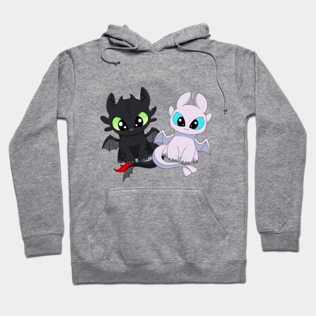 Night fury and light fury hoodie clearance